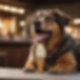 A happy dog enjoying a scoop of ice cream