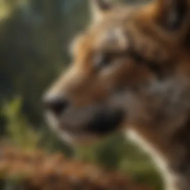 An up-close view of a unique animal showcasing its distinct behavior