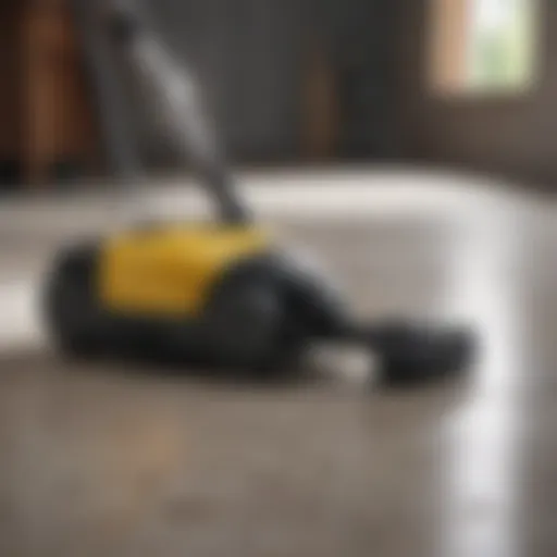 Sleek vacuum cleaner designed for tile floors