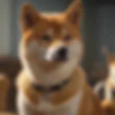 A reputable breeder showcasing healthy Shiba Inu dogs