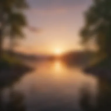 Sunset Over Fort Loudoun Lake Beautiful sunset over Fort Loudoun Lake showcasing tranquil waters