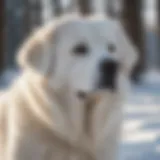 Great Pyrenees in a snowy landscape