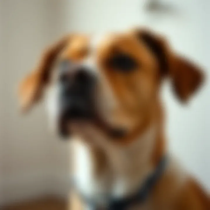 A dog with a concerned expression indicative of ear discomfort