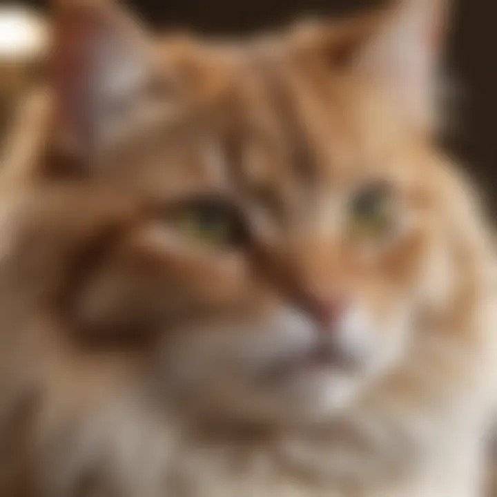 A well-groomed cat showcasing its healthy coat