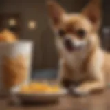 Chihuahua enjoying a healthy treat