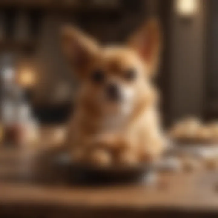 Homemade dog treats on a wooden table