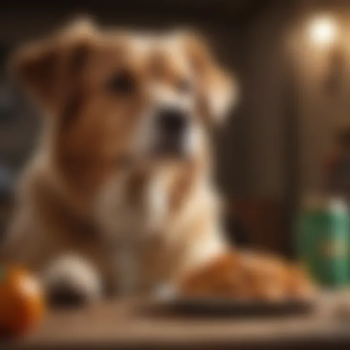 Nutrition chart tailored for dogs with allergies showing essential nutrients