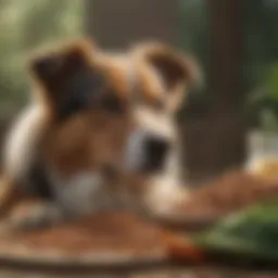 High-quality dog food ingredients showcasing freshness