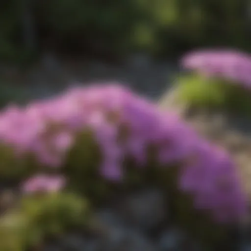 Vibrant creeping phlox in full bloom