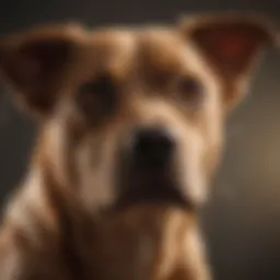 A close-up view of a dog scratching its skin, highlighting irritation.