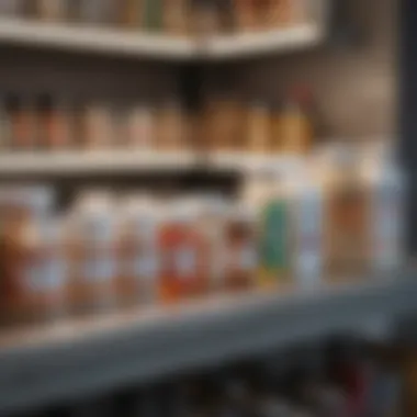 Various types of dog probiotics on a shelf