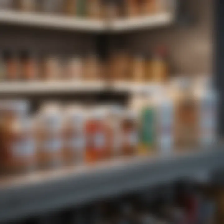 Various types of dog probiotics on a shelf