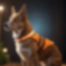 Illumiseen LED Dog Vest showcasing bright illumination in low light