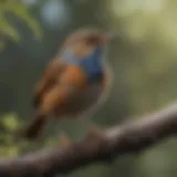 A vibrant wren perched on a branch