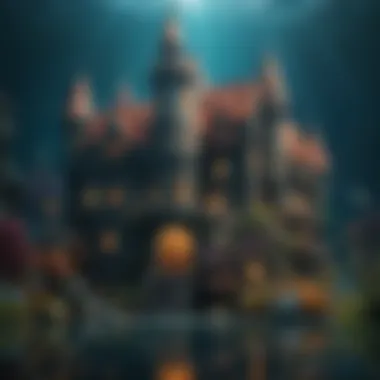 A vibrant underwater castle enhancing the aquarium aesthetics
