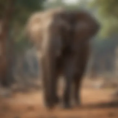 Preserving Elephant Habitats A thriving elephant habitat emphasizing conservation efforts