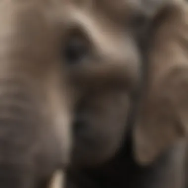 The Majesty of Elephants Close-up of an elephant showcasing its majestic features