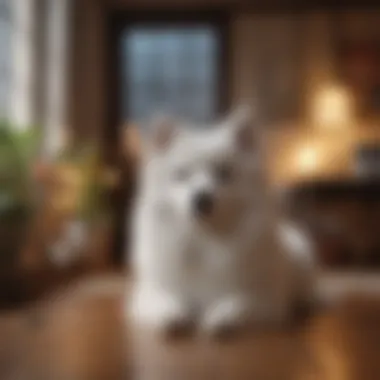 Cozy Home for Your Japanese Spitz A cozy home setup for a Japanese Spitz