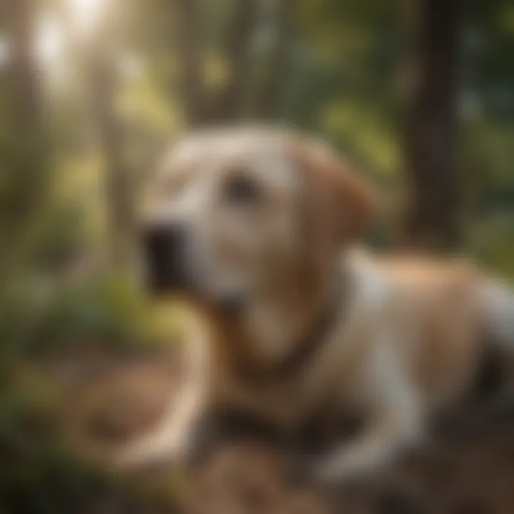Labrador Retriever in a serene environment