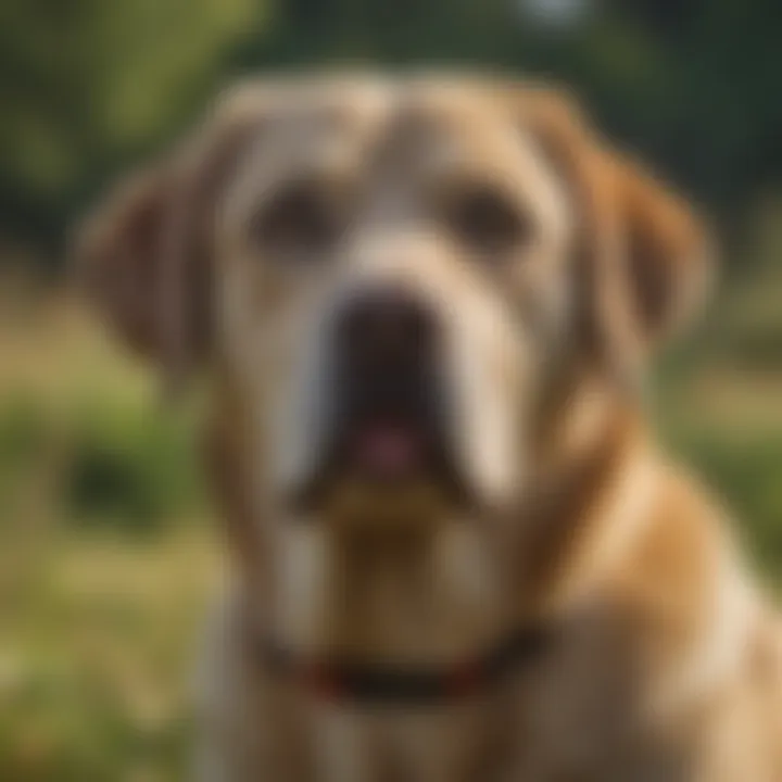 Training session for a Labrador Retriever