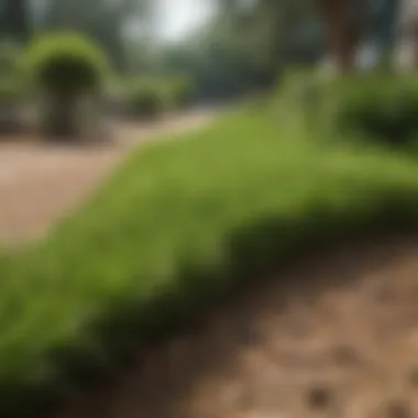 Landscape design showcasing zoysia grass in sustainable gardening