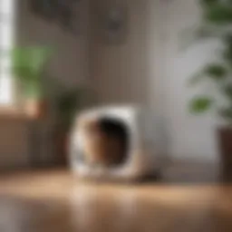 Compact litter box design ideal for small apartments