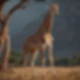 Masai giraffe standing tall in the savanna