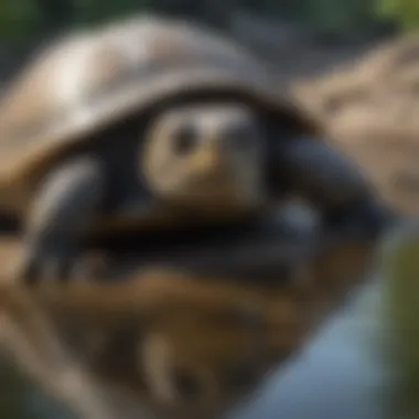 Turtles Thriving Post Meal Healthy turtles basking after a nutritious meal