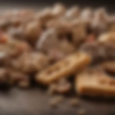 Close-up of natural ingredients used in dog treats