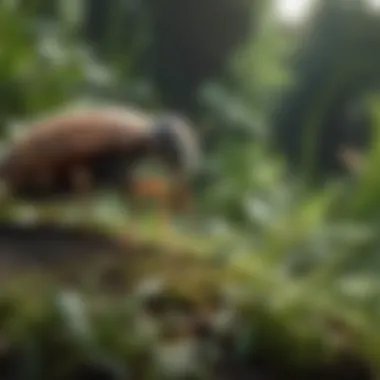 A lush garden with herbs known for repelling fleas and ticks