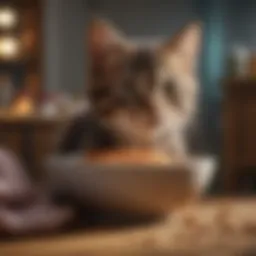 A vibrant bowl filled with high-quality kitten food showcasing various ingredients