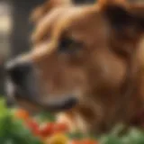 A colorful array of fresh vegetables suitable for dogs