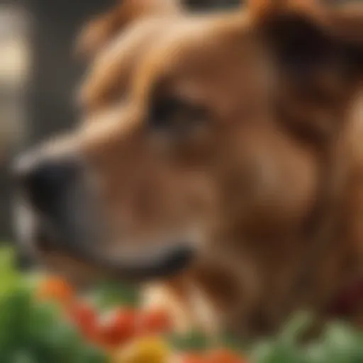 A colorful array of fresh vegetables suitable for dogs