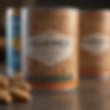 Understanding Ingredients: Key to Puppy Health Close-up of ingredient labels showcasing nutritional information for puppy food.