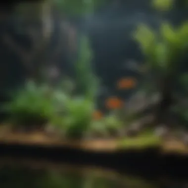 Well-Maintained Small Aquarium with Healthy Ecosystem A well-maintained small aquarium showcasing water quality and plant life.