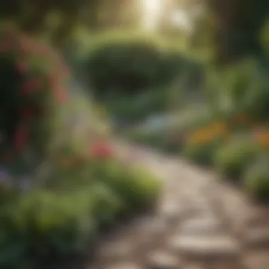 Diverse Garden Showcasing Various Summer Blooms A diverse garden showcasing various summer blooms