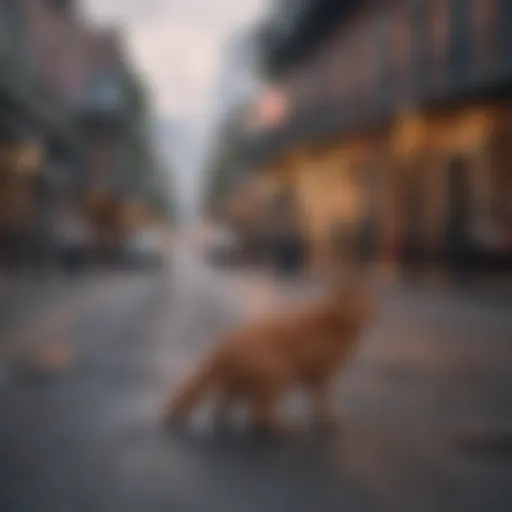 A vibrant street scene in New Orleans highlighting seasonal festivities.