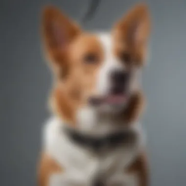 Variety of dog grooming harnesses displayed for selection