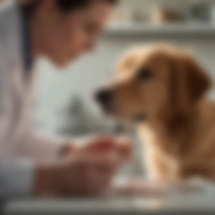 Veterinarian consulting with a pet owner about tapeworm treatment options