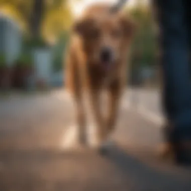 Examining Dog for Scooting Reasons Owner examining dog's rear end for signs of scooting