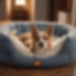 Cozy pet bed featuring a warming pad for enhanced comfort