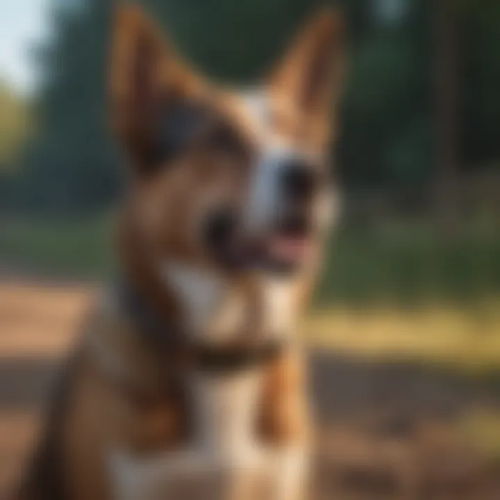 Illustration of a dog wearing a PetSafe bark collar