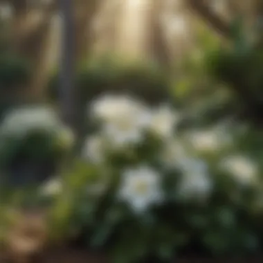 Ideal Site for Gardenias A beautifully arranged garden showcasing ideal site conditions for gardenias