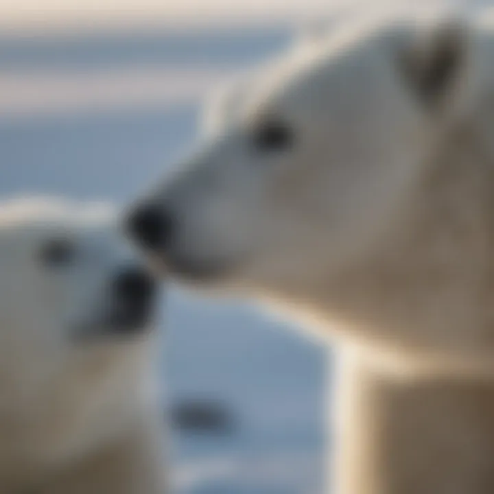Conservationists engaging in research and protective measures to aid polar bear populations.
