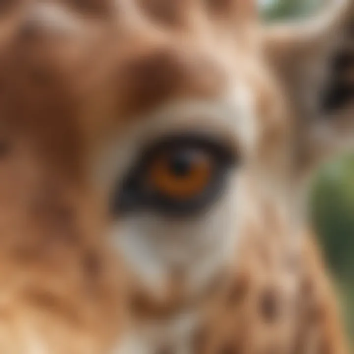 A close-up of a giraffe's head, illustrating its keen eyesight and awareness of surroundings.