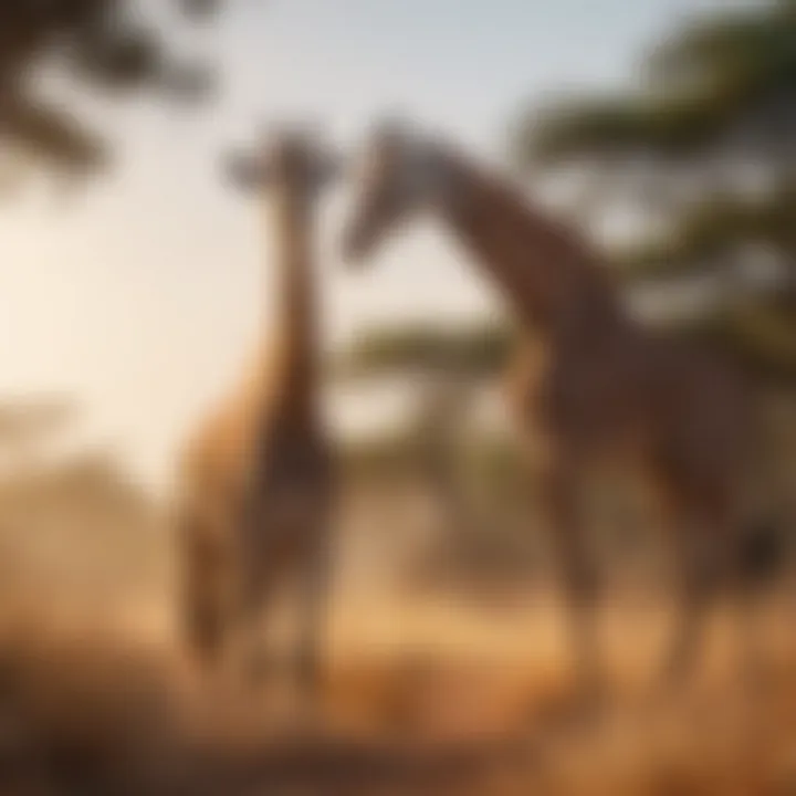 An illustration of the predator-prey dynamics within the African savanna ecosystem.