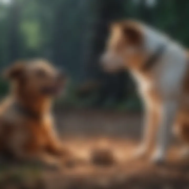 Training session with a dog