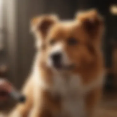 Effective Brushing Techniques for Thin Hair Illustration demonstrating proper brushing techniques for thin-haired dogs