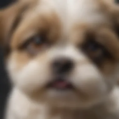 Expressions of a Shih Tzu Puppy Close-up of a Shih Tzu puppy's expressive eyes and distinct facial features.