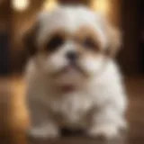 Adorable Shih Tzu puppy showcasing its fluffy coat and playful demeanor.